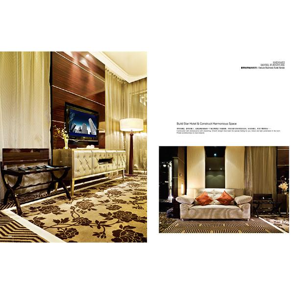 Luxury Bedroom Set King Size Commercial Hotel Furniture for Single / Double Room With Leather Chair