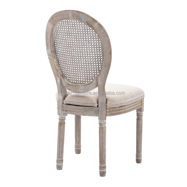 Rubber Wood Frame Material Nordic Upholstery Banquet Louis Chair for Living Room Weddings