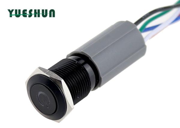 Aluminum Led 16mm Pigtail Vandal Resistant Push Button