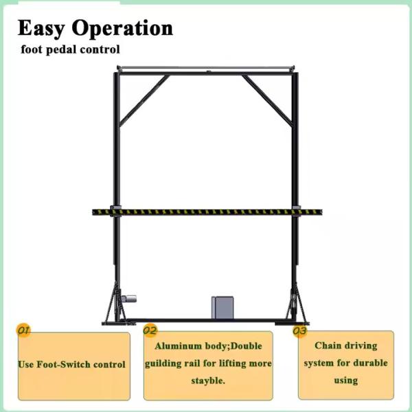 250W Blinds Inspection Hoist Dual Pole  Roller Blind 3200mm Hoist Blind Hoistways