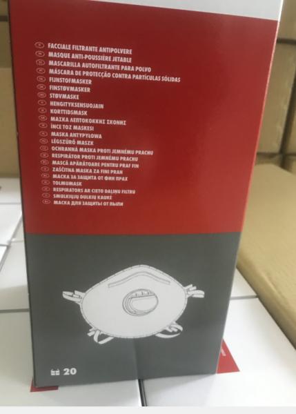 Comfortable Disposable Breathing Mask FFP2 With Valve 15x12.5cm