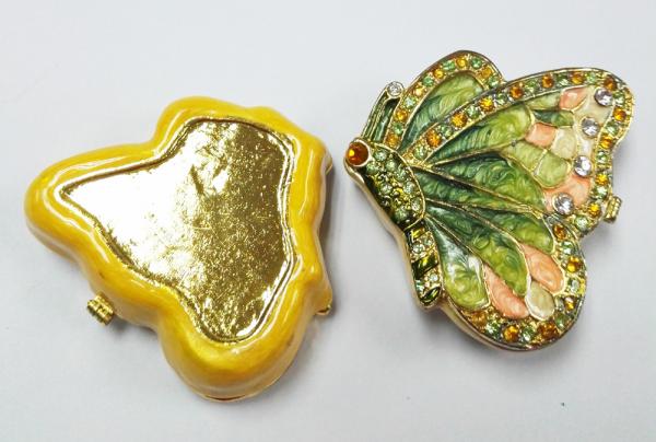 New style hot sale gift trinket boxes enamel jewelry box butterfly jewerly box