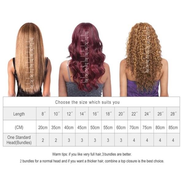 Super Wave Dyeable Human Hair Extensions , 8