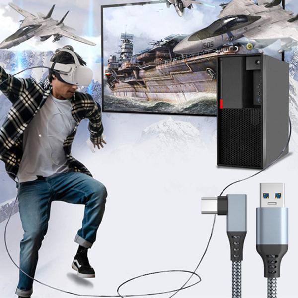 OEM Oculus Quest 2 VR Line Cable USB A To Type C 1m 3m 5m 16ft 3A 5Gbps