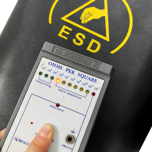 Black ESD Anti-static Plastic Square Dust Free Waste Bin 15L For Cleanroom