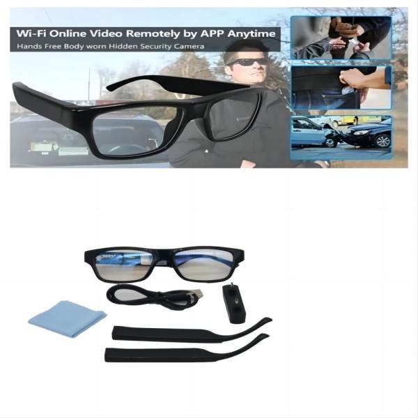 Wearable Wearable WIFI Video Glasses FHD 1080P 30FPS Vlog Camera Recorder