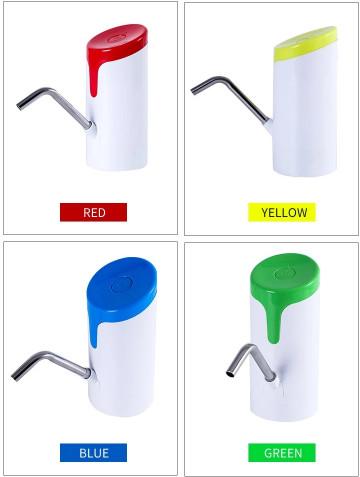 5V Portable Electric Water Dispenser Pump One LED Light Button ABS Material