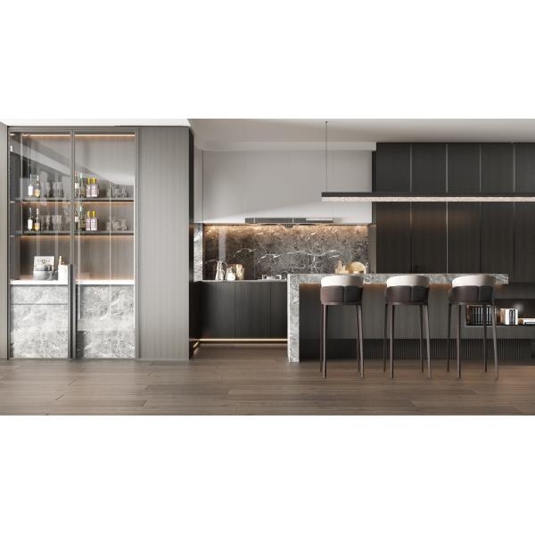 Premium Custom Luxury Wooden Kitchen Cabinets For Villas Carcass Material