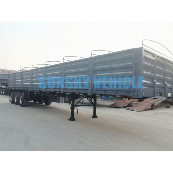 40T Flatbed Semi Trailer With Dropside Wall Side Wall Semi Trailer For Sale