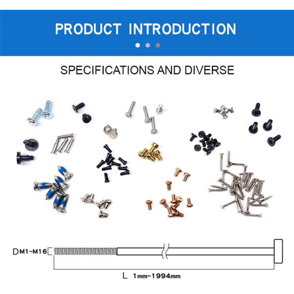 Stainless Steel Ultra Low Profile Watch Screw M0.8x1mm DIN Standard