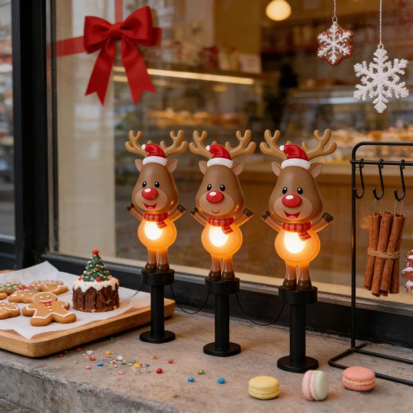 45cm Height Christmas Ground Stake Lights with IP65 Waterproof and Energy-Saving LED for Outdoor Holiday Decor