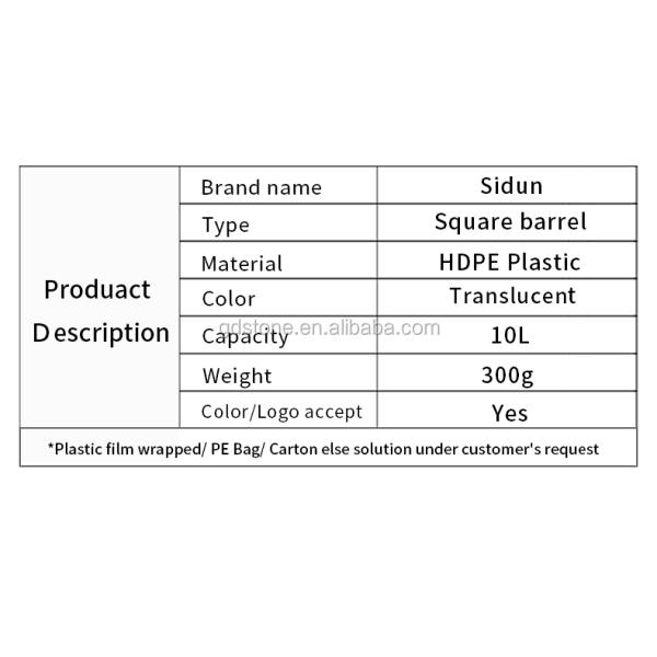 Sidun 10 Liter Plastic Bottle With Handle 230*165*360mm 300g