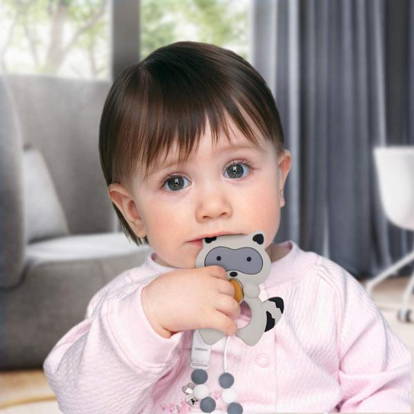 Pink Animal Newborn Dummy Silicone Baby Molars At Night