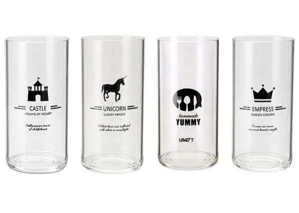 Borosilicate alto copo de vidro personalizado, canecas de café de vidro gravadas