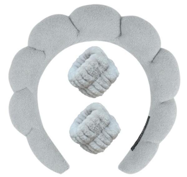Twist sponge high calvaria SPA head band  washing Face makeup headband set