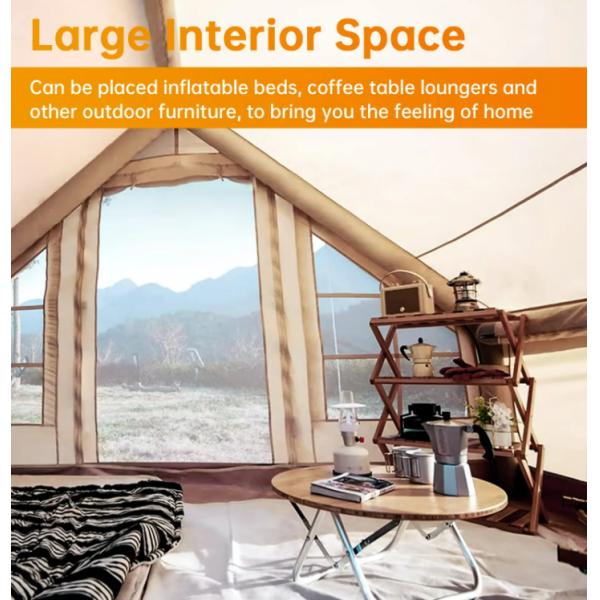 Оптовая надувная воздушная туристическая палатка Большая холстая гальваническая хижина семейная надувная ванная палатка