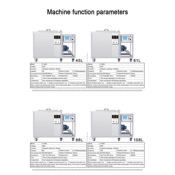 61L 264L 560L 960L 2400L 40KHz Full Range Stainless Steel Large Industrial Ultrasonic Cleaner