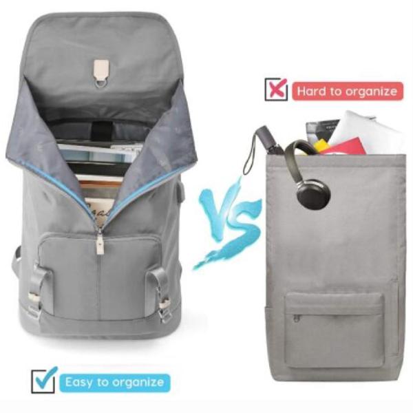 School Backpack, Teenager Daypack 17 Inch Laptop Backpack With Usb Charging Port