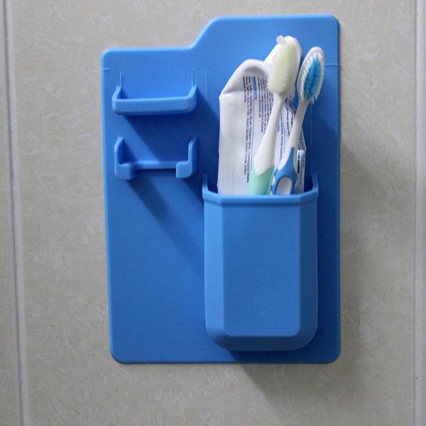 100% Waterproof Silicone Tooth Brush Razor Holder Eco - Friendly For Bathroom