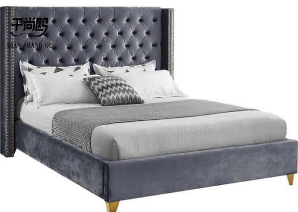 Luxury platform king low upholstered headboard size storage bed