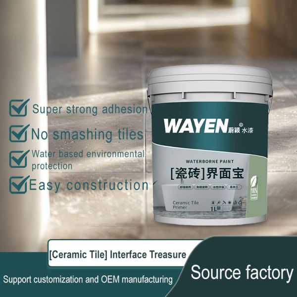 Waterproof Ceramic Tile Paint with Strong Adhesion and Environmentally Friendly Acrylic Coating for Bathroom and Pool Renovation