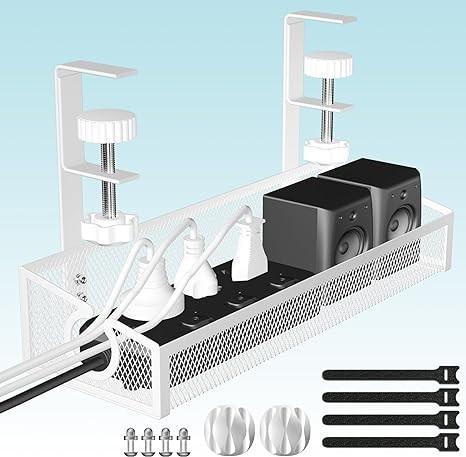 Caixa de gestão de fios Cable Management Rack para escritório aço branco para organização