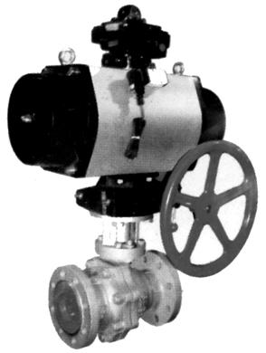 High Pressure O Type Pneumatic Ball Valve Three Piece Cast PN 16MPa