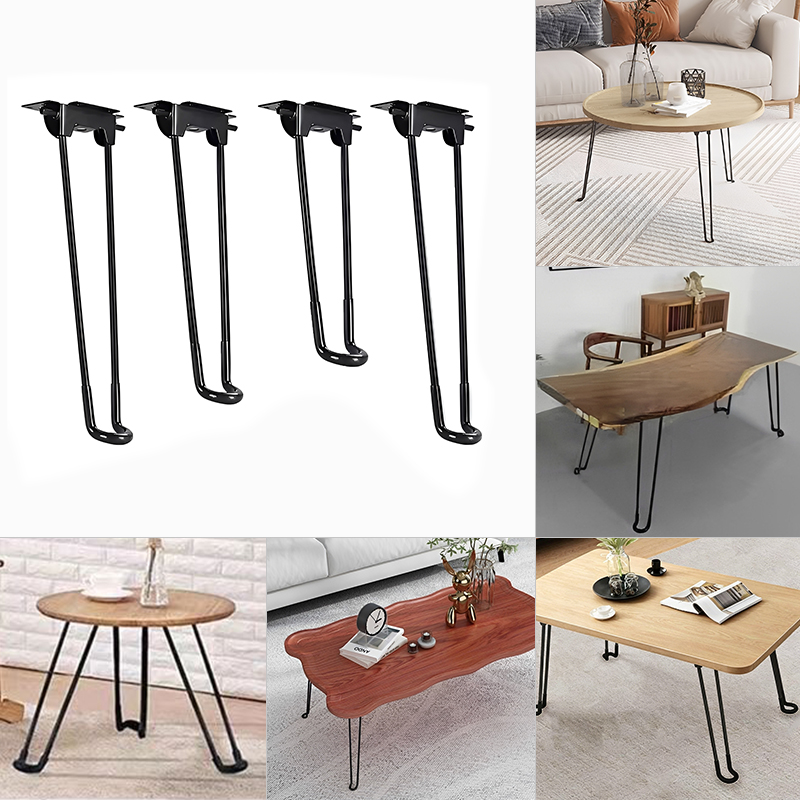 Heavy-duty Portable Foldable Table Leg Brackets Iron Wire Furniture Leg Accessories for Outdoor Camping Tables