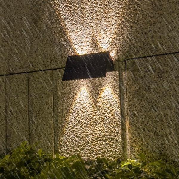 2800-3200K Color Temperature Solar Wall Lights for Outdoor Villa Courtyard Decoration