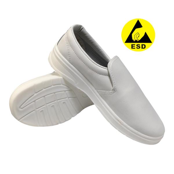 White Cleanroom Anti-static Working Shoes with PU Conductive Insole