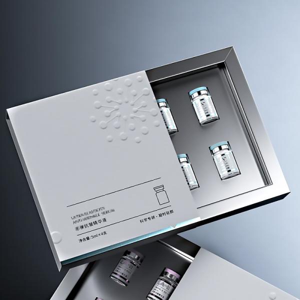 Custom Print Logo Peptide Vials Cosmetic Packaging Box with Labels