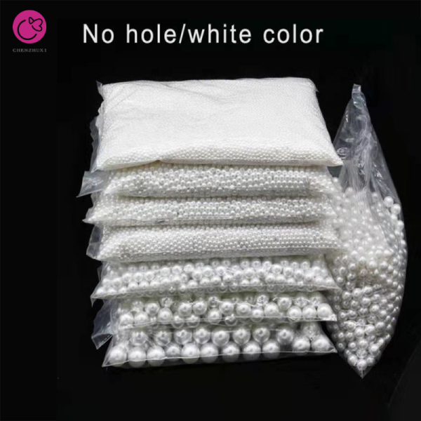 Wholesale High Quality  Glass Straight Hole Peal Beads Loose  Pearls for DIY Jewelry Earring Pendant Accessory