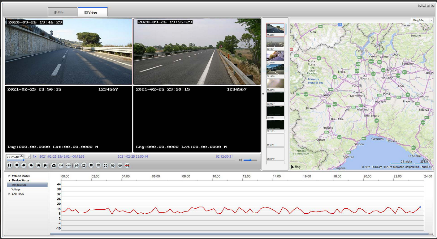 Бесплатное программное обеспечение FHD 4CH SD-карта Мобильный DVR с зарядной батареей и суперконденсатором