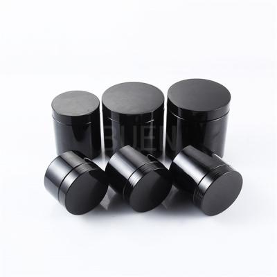 Buen 8oz Black Cosmetic Jars With Lid Labeling Screw Up Empty Lotion Jars