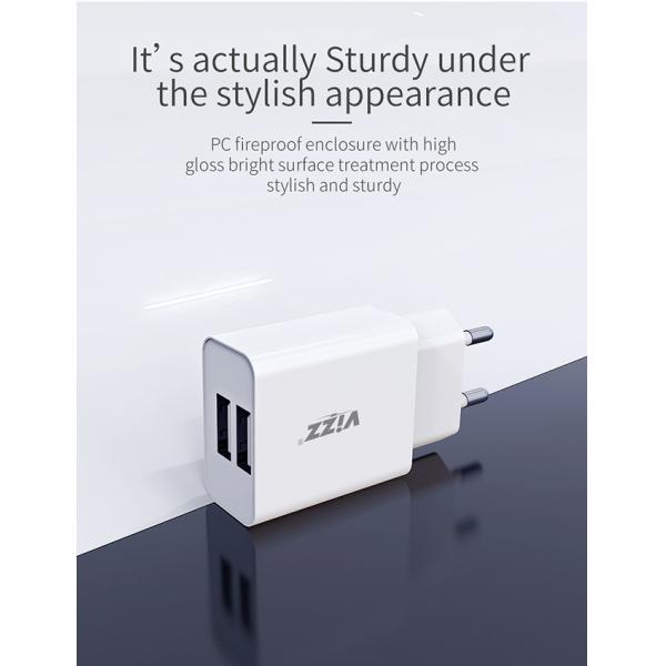 Заряжатель телефона портов TC12 огнеупорной стены ПК ABS двойной Retractable