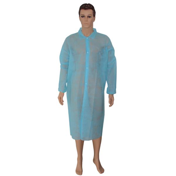 White Disposable Laboratory Coats , Soft Disposable Surgical Clothing