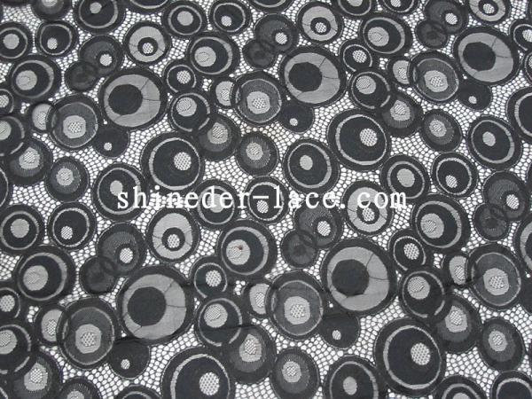 Lovely Round Design Cotton Nylon Lace Fabric Good Skin/Breathable For Clothing SYD-0175