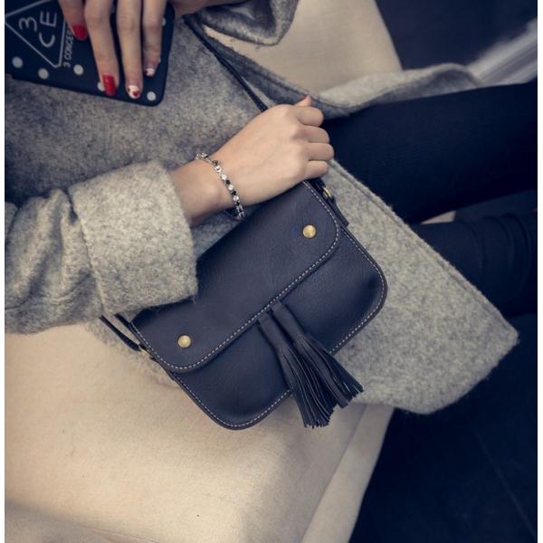 2016 new female fringed shoulder bag Miss Han Banchao handbag PU bag diagonal package