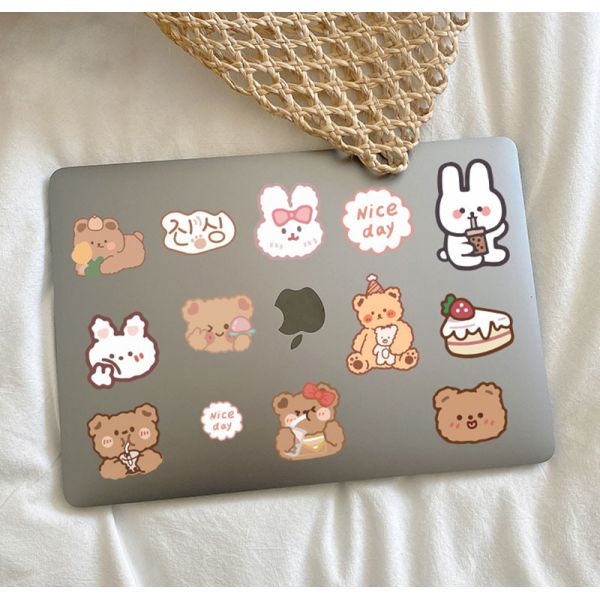 Decorative Scrapbook Stickers And Embellishments Cute Bear Shape Cut Stickers
