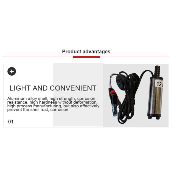 12v 24v Electric Fuel Water Oil Transfer Pump With Tube And Gun