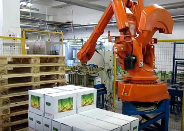High Speed Robotic Palletizing System / Stacking Machine With Edit and Remote Diagnosis
