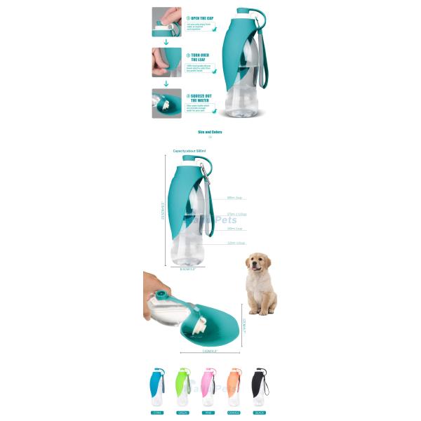 портативные контейнер распределителя воды любимца 20Oz и шар фидера для собак