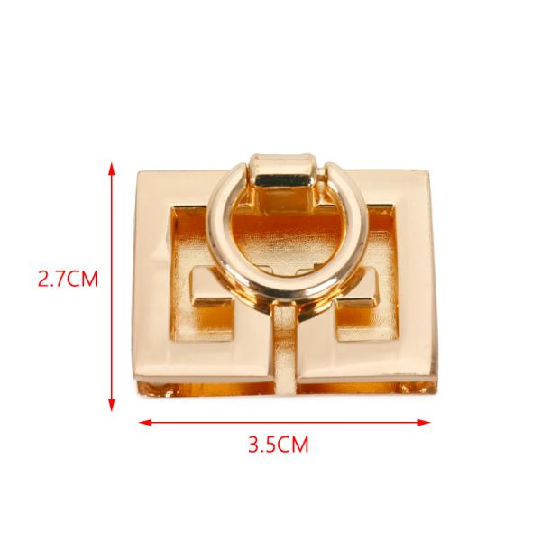 Rose Gold Twist Locks Press Handbag Lock Hardware Easy To Install