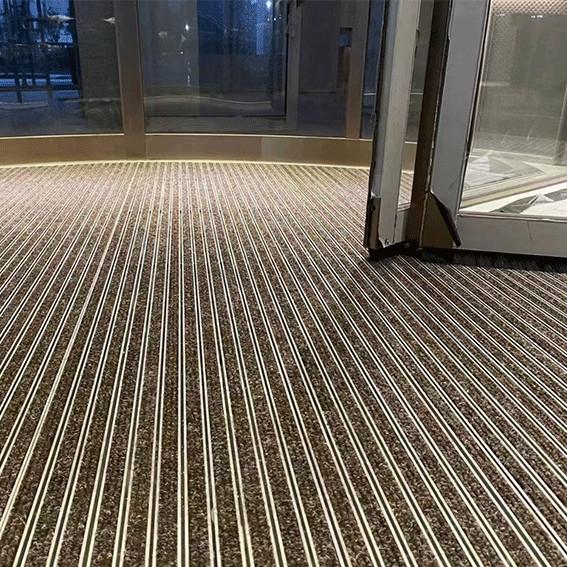 Commercial Heavy Duty Aluminum Entrance Floor Mat For Revolving Door