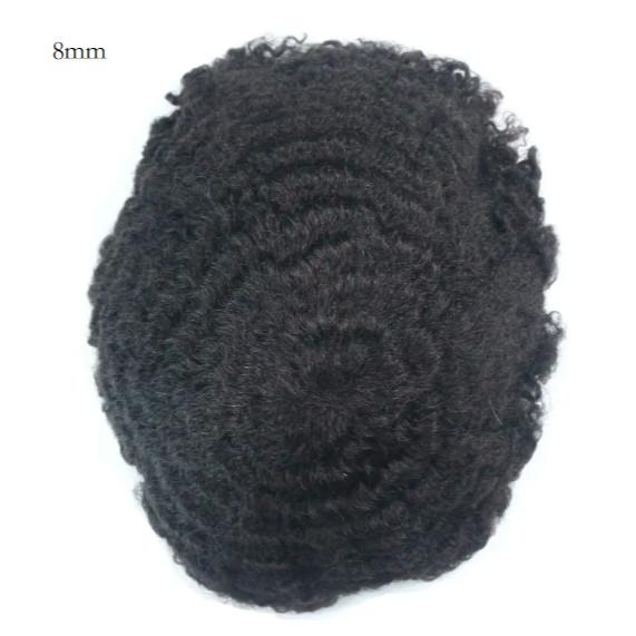 afro toupee 8x10 Hair Piece Toupee Swiss Lace Short Afro Curly Men Hair Toupee for black men kinky curly 10mm 12mm wave