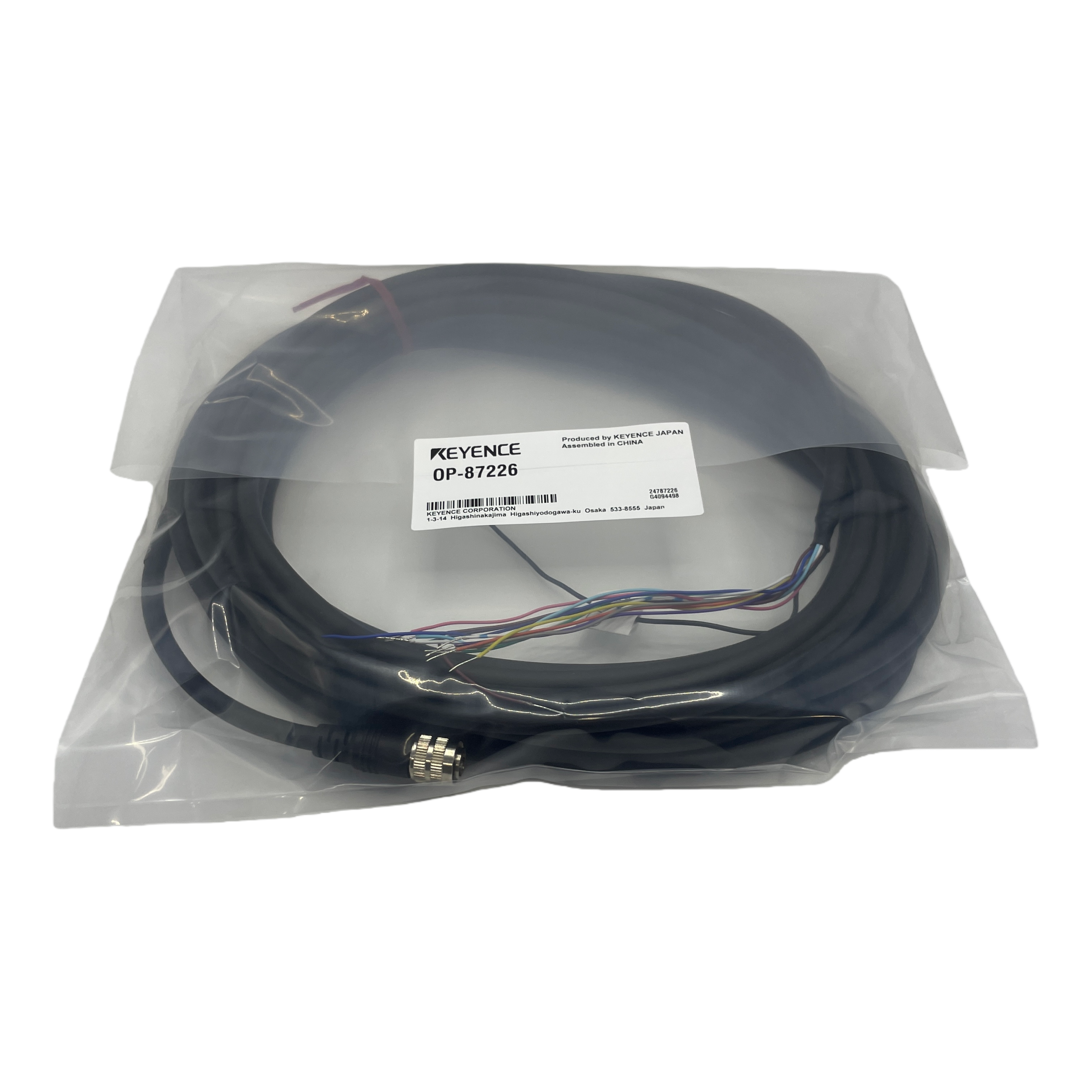 KEYENCE OP-87226 PVC Control Cable IP65 Rated Industrial Automation Signal Transmission
