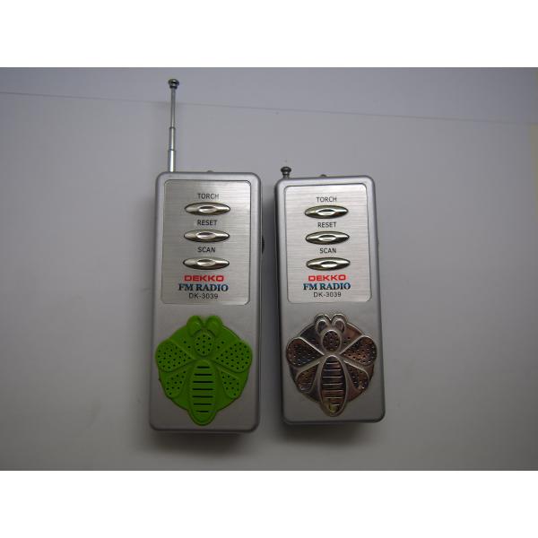 Estéreo Radio FM de mano DK-3039 88-108MHz Fuente de alimentación de la batería Radio de regalo de juguete