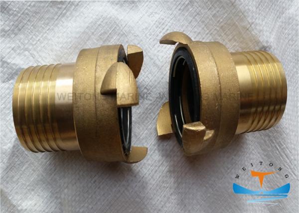 Nakajima Type Brass Fire Hose Coupling , Aluminum Hydraulic Hose Fittings Sand Blast Surface