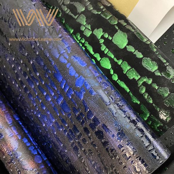 Microfiber PU Nubuck Leather Embossed Vegan Friendly Leather For Shoes