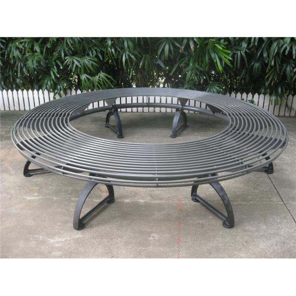Metal Cast Iron Round Tree Benches Backless For Garden Street Campus